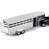 imageBig Country Toys  Sundowner Horse Trailer with Gooseneck Trailer Hitch for Farm Toys ampamp Toy Trucks with Working Rear and Side Doors 120 Scale