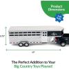 imageBig Country Toys  Sundowner Horse Trailer with Gooseneck Trailer Hitch for Farm Toys ampamp Toy Trucks with Working Rear and Side Doors 120 Scale