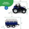 imageBig Country Toys RC Tractor ampamp Trailer Combo 124 Scale Blue