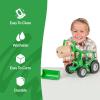 imageBig Country Toys Tractor ampamp Implements 120 Scale Toy Tractor with Hay Bale and Bucket Attachment Working Doors Green Ages 3 and Up