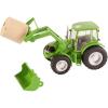 imageBig Country Toys Tractor ampamp Implements 120 Scale Toy Tractor with Hay Bale and Bucket Attachment Working Doors Green Ages 3 and Up
