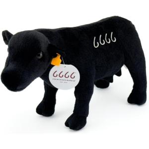 imageBig Country Toys  6666 Ranch 14quot Plush Black Angus Cow  Stuffed Animal  Stuffed Cow  Farm Toys