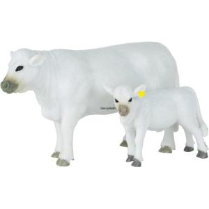 imageBig Country Toys  Roping Steer  120 Scale  Hand Painted  Hunting Toys  Farm Animal FigurinesCharolais Cow  Calf