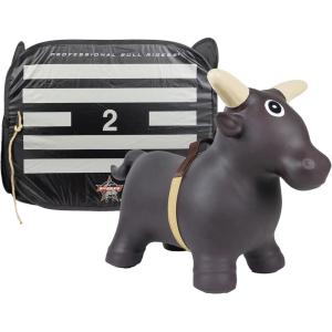 imageBig Country Toys Lil Bucker Bull ampamp PBR Bucking Chute Kids Toys Set Rodeo Ride On Toys for 18 Months to 3 Years Inflatable Bouncy Animals for Toddlers with PumpLil Bucker  PBR Chute