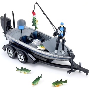 image:imageBig Country Toys  Fishing Toy Playset  Kids Fishing Set with Toy Boat  10Piece Fishing Set  Silver Metal Flake
